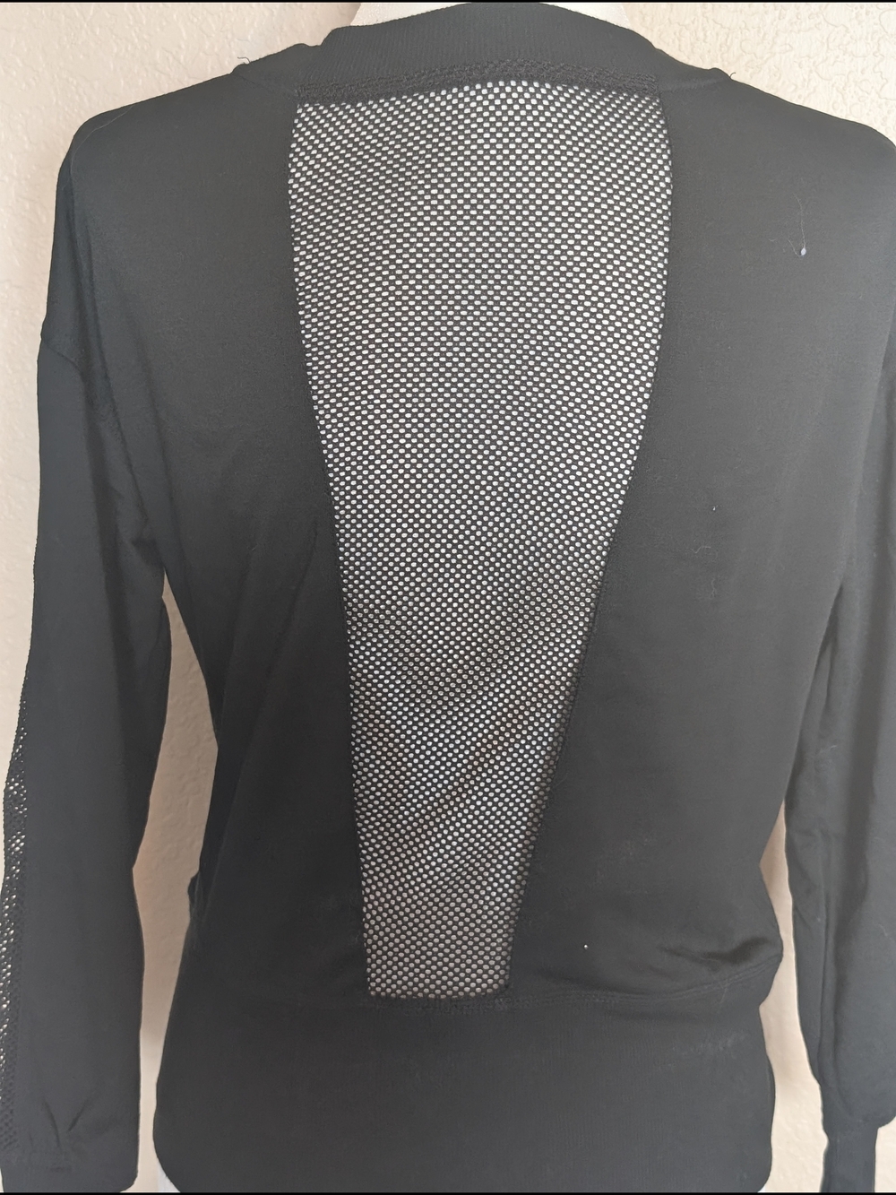 Nine West Active Black Mesh-Trim Pullover Sweatshirt - Picture 2 of 6